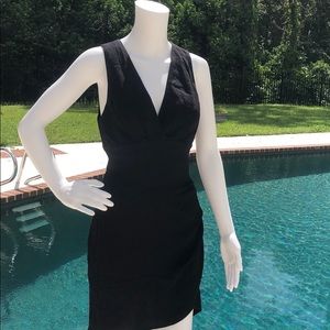 NWT bob Black v-neck sleeveless LBD dress